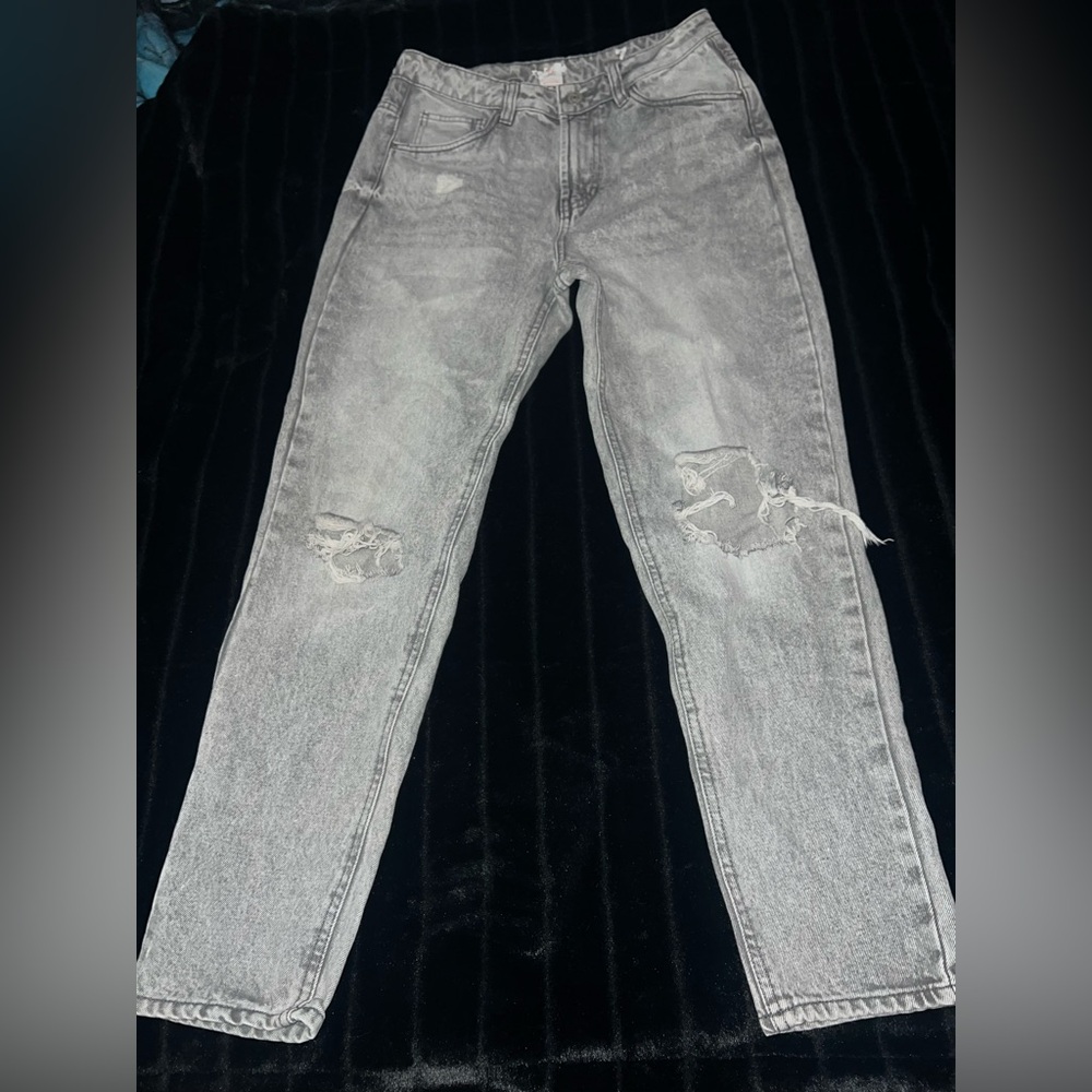 Gray Distressed Jeans